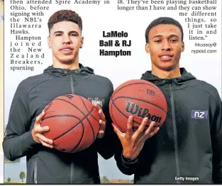  ?? Getty Images ?? LaMelo Ball & RJ Hampton