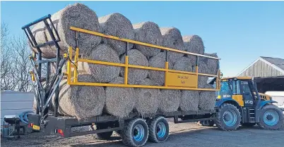  ??  ?? A self-securing bale trailer, designed by Stephen Birnie from Maud, was among the award winners.