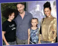  ??  ?? family: Thandie with husband Ol and daughters Ripley and Nico