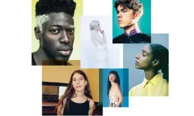  ??  ?? Round table ... (clockwise from top left) Moses Sumney, Phoebe Bridgers, Declan McKenna, Lianne La Havas, Rina Sawayama and Danielle Haim.