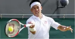 ?? SANG TAN/THE ASSOCIATED PRESS ?? Kei Nishikori, of Japan, uses speed rather than power to overcome his opponents.