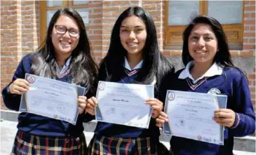  ??  ?? Fátima Maldonado, Gaby Morocho y Alexandra Sánchez.