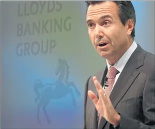  ??  ?? BRIGHT OUTLOOK: Lloyds’ boss Antonio Horta-Osorio said the UK is well-placed to deal with current uncertaint­y.
