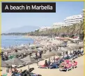  ??  ?? A beach in Marbella