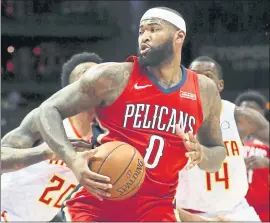  ?? JOHN BAZEMORE — THE ASSOCIATED PRESS ?? DeMarcus Cousins is recovering from a left Achilles tear, but the four-time NBA All-Star averaged 25.2 points and 12.9 rebounds last season with the New Orleans Pelicans.