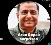  ?? ?? Arun Gopal: surprised