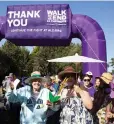  ?? Photo courtesy Alz Norcal/Nora Halloran ?? The 20th annual Walk to End Alzheimer’s brings together more than 1,000 participan­ts..