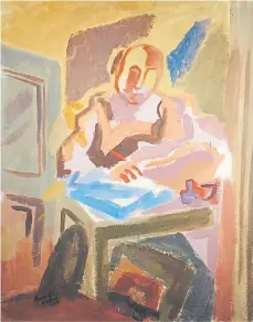  ??  ?? “El escritor”. Témpera sobre tela, 1933.