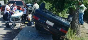  ??  ?? Accidente ocurrió en colonia Dublán