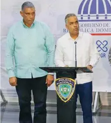  ?? EDDY VITTINI ?? Jesús Vásquez y Joel Santos, en la rueda de prensa.