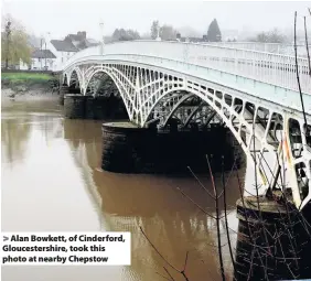  ??  ?? Alan Bowkett, of Cinderford, Gloucester­shire, took this photo at nearby Chepstow