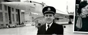  ??  ?? Dedicated: Tony Meadows with Concorde at Heathrow and with his wife Paula in 1976