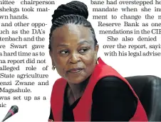  ?? / SA N D I L E NDLOVU ?? Public protector Busisiwe Mkhwebane is not budging.