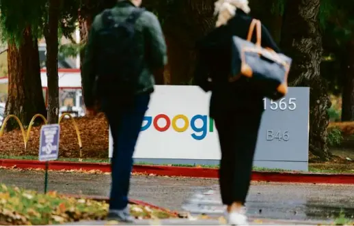  ?? JASON HENRY/NEW YORK TIMES ?? The Google campus in Mountain View, Calif., in 2019. The tech giant has so far taken steps to streamline without mass layoffs, but employees are girding for deeper cuts.