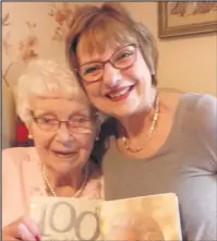  ??  ?? Kathleen Fox who has just turned 100 with daughter Mary Hurt.