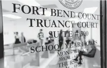  ?? Gary Coronado / Houston Chronicle file ?? The Fort Bend County Truancy Court’s role in punishing truant students has stirred controvers­y. Fort Bend ISD was one of four cited by the state for using truancy violations to eliminate students with special needs.