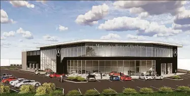  ?? City of Danbury ?? A rendering of a proposed Mercedes-Benz dealership at Miry Brook and Sugar Hollow roads in Danbury.