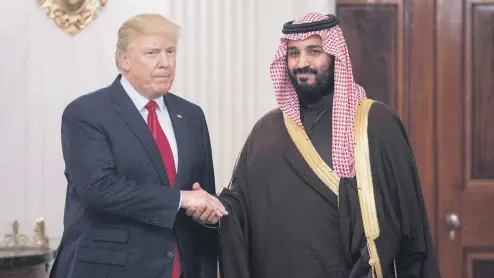  ??  ?? Decades of close U.S.-Saudi Arabia relations have intensifie­d under President Donald Trump.