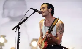  ?? Photograph: Rob Grabowski/Invision/AP ?? ‘The 1975 were banned from Malaysia last month after lead singer Matty Healy (above) kissed his bandmate Ross MacDonald onstage in Kuala Lumpur.’