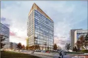  ?? COURTESY ?? The developmen­t at 246 Perimeter Center Parkway (seen in rendering) could begin constructi­on in June 2023.