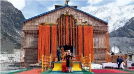  ?? — PTI ?? PM Narendra Modi prays at Kedarnath temple in Rudrapraya­g on Wednesday.