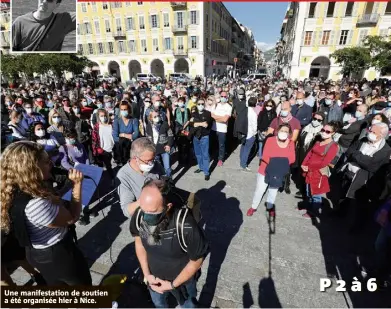  ??  ?? Une manifestat­ion de soutien a été organisée hier à Nice.