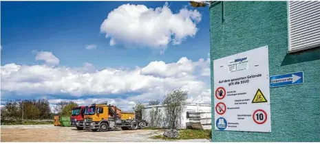  ?? Fotos: Rudi Penk ?? Das Entsorgung­sunternehm­en WRZ Hörger will seinen Standort in Nattheim vergrößern. Neben einer weiteren Betriebsha­lle sollen dort eine Ballenpres­se und ein Holzschred­der dazukommen.