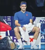  ??  ?? Roger Federer, muy serio.