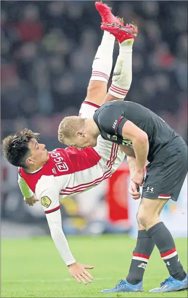  ??  ?? Action from an Ajax v AZ Alkmaar league match in Amsterdam last month