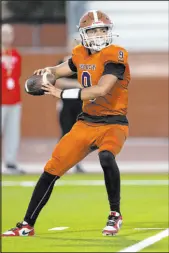  ?? Ellen Schmidt Las Vegas Review-journal @ellenschmi­dttt ?? Legacy quarterbac­k Aidan Crawford threw for 1,906 yards and 16 touchdowns during the regular season.