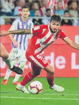  ?? FOTO: PERE PUNTÍ ?? Portu, durante el Girona-valladolid de la jornada 1, que finalizó 0-0