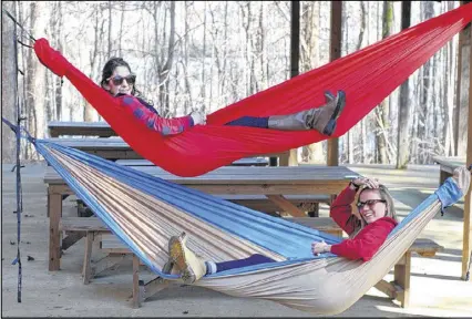  ?? CONTRIBUTE­D BY SLUICEHAMM­OCKS.COM ?? Camp-style hammocks are designed, tested and made in Raleigh, N.C. They come in single and double sizes in 100 percent nylon that is laundered to give it a soft, cottony feel.