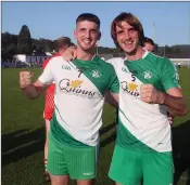  ??  ?? Tom and Pat Burke celebrate a superb victory.