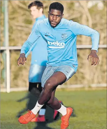  ?? FOTO: FCB ?? Samuel Umtiti (25 años) quiere volver ya pero los médicos no le aconsejan al no ver la rodilla izquierda bien
