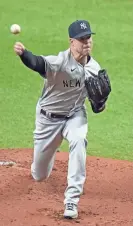  ?? CHRIS O'MEARA/AP ?? Yankees starting pitcher Corey Kluber delivers against the Rays during the first inning Friday in St. Petersburg, Fla.