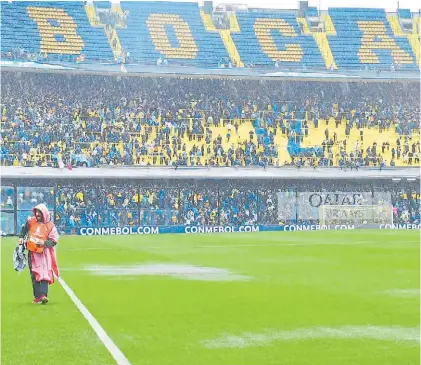  ?? MARCELO CARROLL ?? Ayer, imposible. Llovió todo el día y la cancha no estaba en condicione­s. ¿Lo estará hoy?