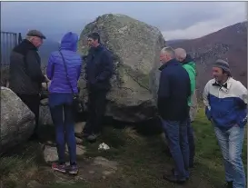  ??  ?? The Macgillycu­ddy Reeks Mountain Access Forum during their visit to the Wicklow Uplands.