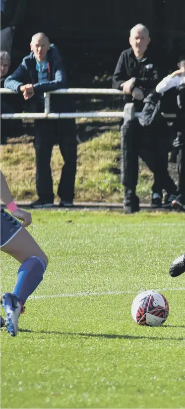  ?? ?? Sunderland Ladies’ Emily Scarr fires in a shot against Durham Women.