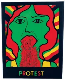  ?? Images from See Red Women's Workshop ?? “PROTEST,” 1973, is among the posters in the new book.