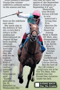  ??  ?? ®Ê
EASING BACK: Star filly Enable