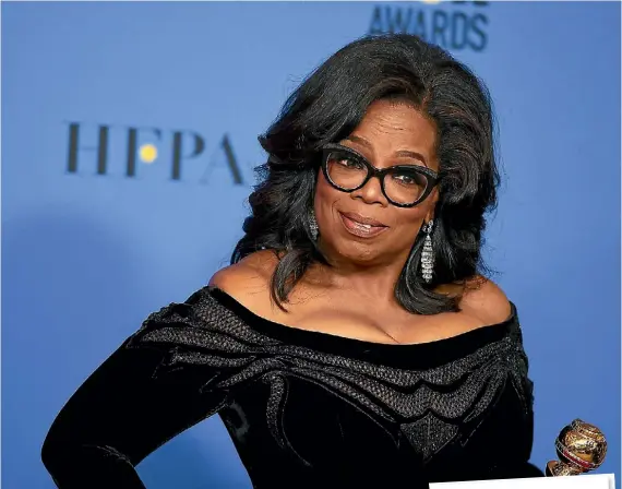  ?? AP ?? Oprah Winfrey gave a speech that the public had been starved of.