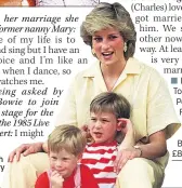  ??  ?? LOVING
MUM With sons Harry and Wills
