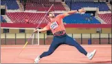  ?? AFI ?? Yashvir Singh on way to 82.13m in men’s javelin.