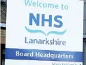  ?? ?? ‘Pressures’: NHS Lanarkshir­e