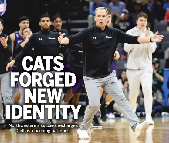  ?? EZRA SHAW/GETTY IMAGES ?? Chris Collins said the way his team “invigorate­d me as a coach was really special,” despite its second-round loss to UCLA on Saturday night.