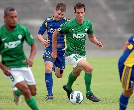  ??  ?? Adam Cowan on the ball during his YoungHeart Manawatu days.