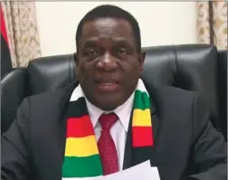  ??  ?? President Emmerson Mnangagwa