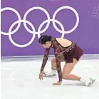  ?? JAMES LANG/USA TODAY SPORTS ?? Mirai Nagasu starts to fall in the women’s figure skating short program.