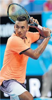  ??  ?? Bad attitude: Nick Kyrgios has a selfdestru­ctive streak that undermines his unique talents