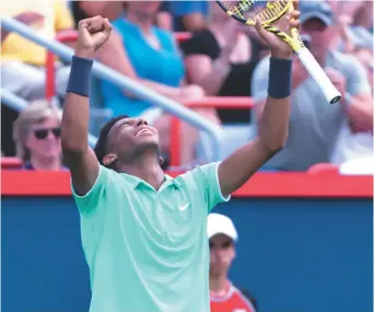  ??  ?? Félix Auger-Aliassime est devenu, lundi, le deuxième joueur de tennis canadien le mieux classé de l’histoire. - Archives